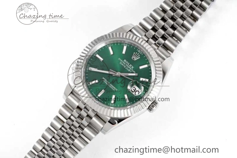 DateJust 41mm 126334 DIWF 1:1 Best Edition 904L Steel Green Sunburst Dial on Jubilee Bracelet SA3235