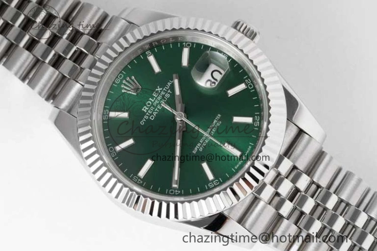 DateJust 41mm 126334 DIWF 1:1 Best Edition 904L Steel Green Sunburst Dial on Jubilee Bracelet SA3235