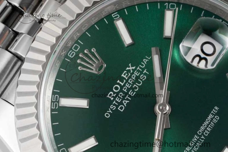 DateJust 41mm 126334 DIWF 1:1 Best Edition 904L Steel Green Sunburst Dial on Jubilee Bracelet SA3235