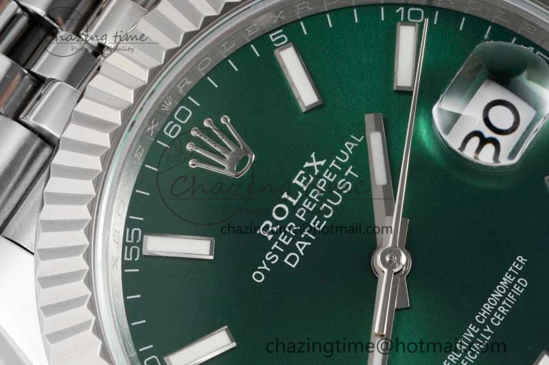 DateJust 41mm 126334 DIWF 1:1 Best Edition 904L Steel Green Sunburst Dial on Jubilee Bracelet SA3235