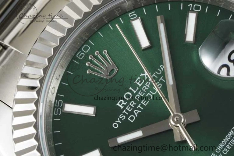 DateJust 41mm 126334 DIWF 1:1 Best Edition 904L Steel Green Sunburst Dial on Oyster Bracelet SA3235