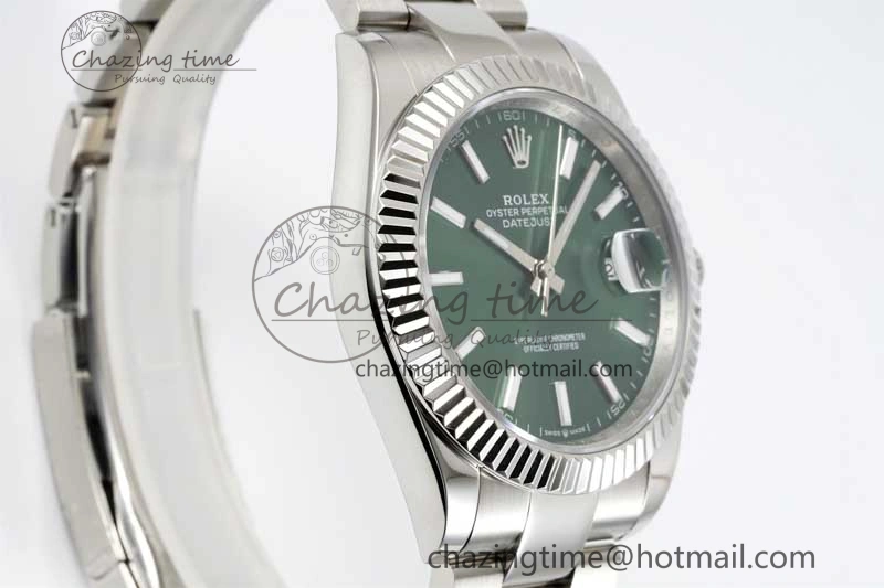DateJust 41mm 126334 DIWF 1:1 Best Edition 904L Steel Green Sunburst Dial on Oyster Bracelet SA3235
