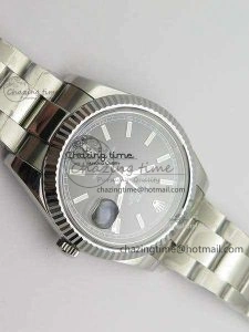 DateJust 41mm 126334 Noob 1:1 Best Edition Fluted Bezel Black Dial On SS Oyster Bracelet A3235
