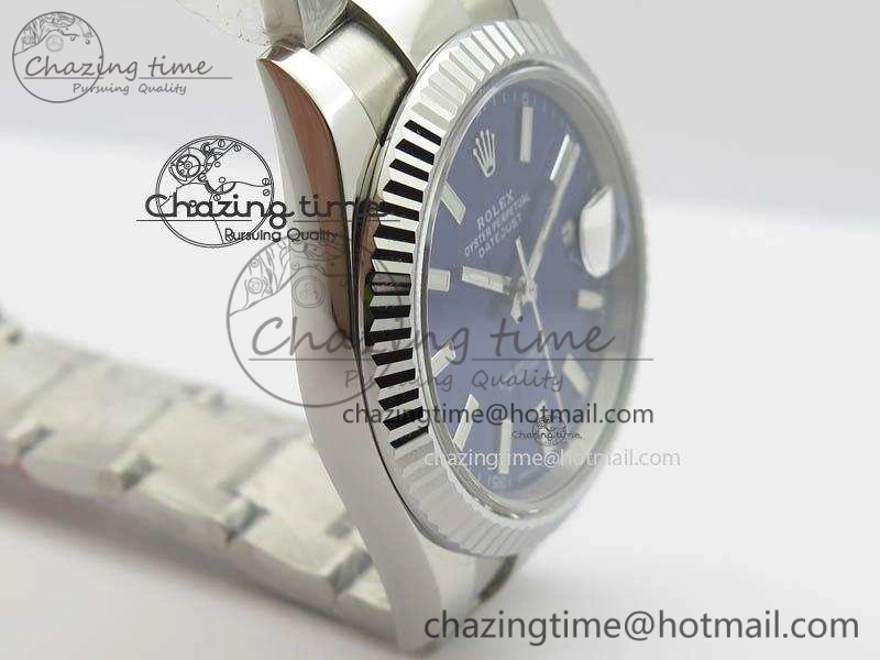 DateJust 41mm 126334 Noob 1:1 Best Edition Fluted Bezel Blue Dial On SS Oyster Bracelet A3235