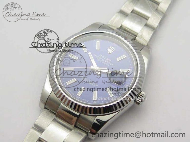 DateJust 41mm 126334 Noob 1:1 Best Edition Fluted Bezel Blue Dial On SS Oyster Bracelet A3235
