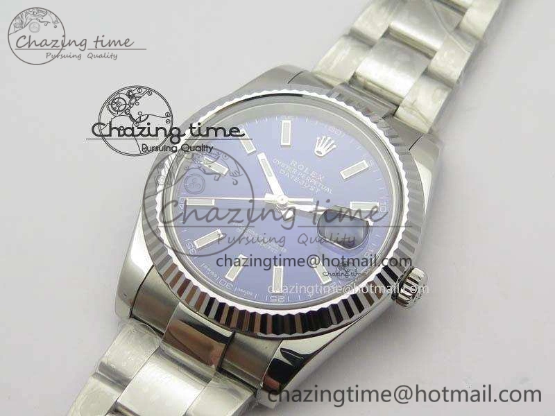 DateJust 41mm 126334 Noob 1:1 Best Edition Fluted Bezel Blue Dial On SS Oyster Bracelet A3235