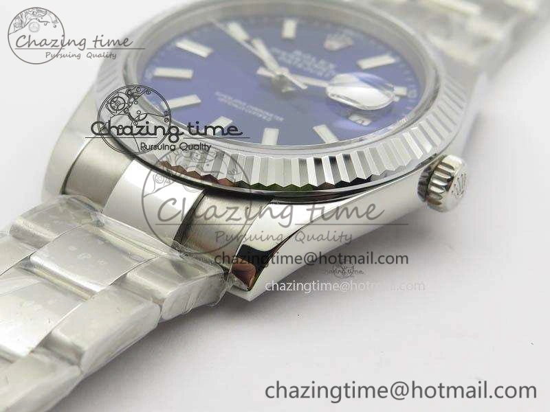 DateJust 41mm 126334 Noob 1:1 Best Edition Fluted Bezel Blue Dial On SS Oyster Bracelet A3235