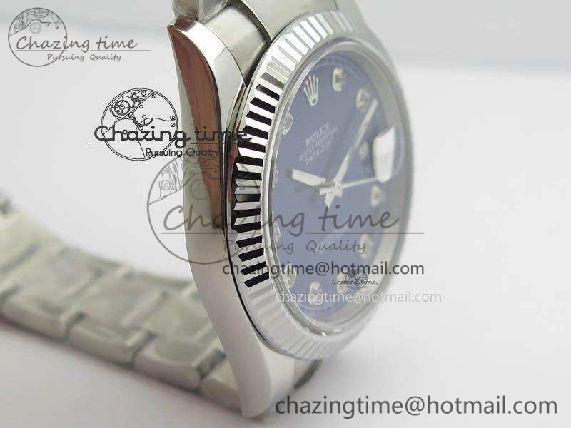 DateJust 41mm 126334 Noob 1:1 Best Edition Fluted Bezel Blue Diam Dial On SS Oyster Bracelet A3235