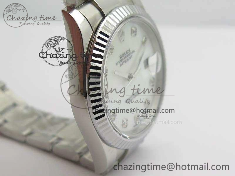DateJust 41mm 126334 Noob 1:1 Best Edition Fluted Bezel MOP Diam Dial On SS Oyster Bracelet A3235