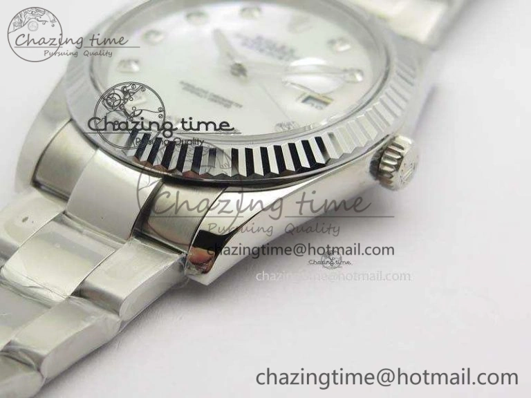 DateJust 41mm 126334 Noob 1:1 Best Edition Fluted Bezel MOP Diam Dial On SS Oyster Bracelet A3235