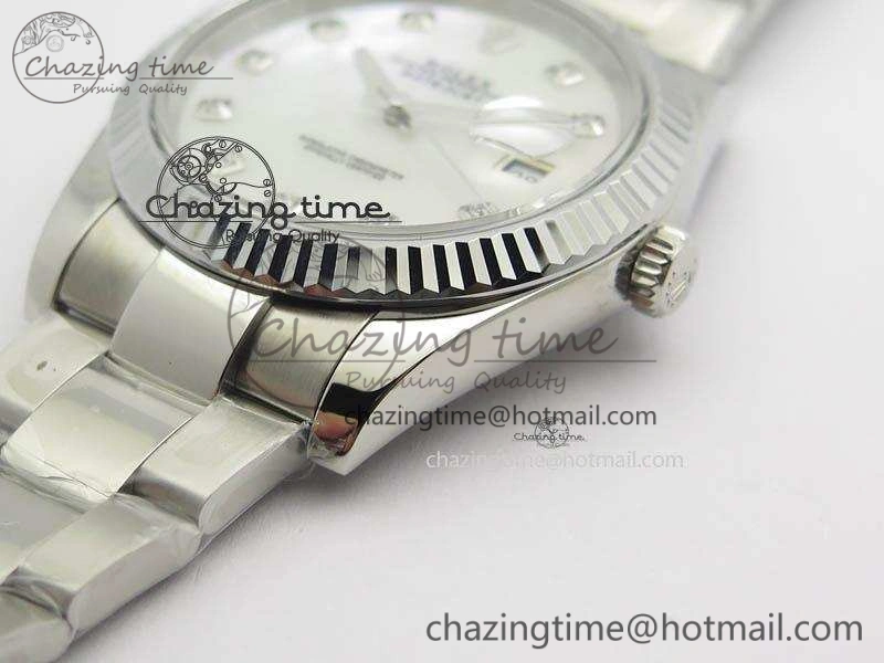 DateJust 41mm 126334 Noob 1:1 Best Edition Fluted Bezel MOP Diam Dial On SS Oyster Bracelet A3235