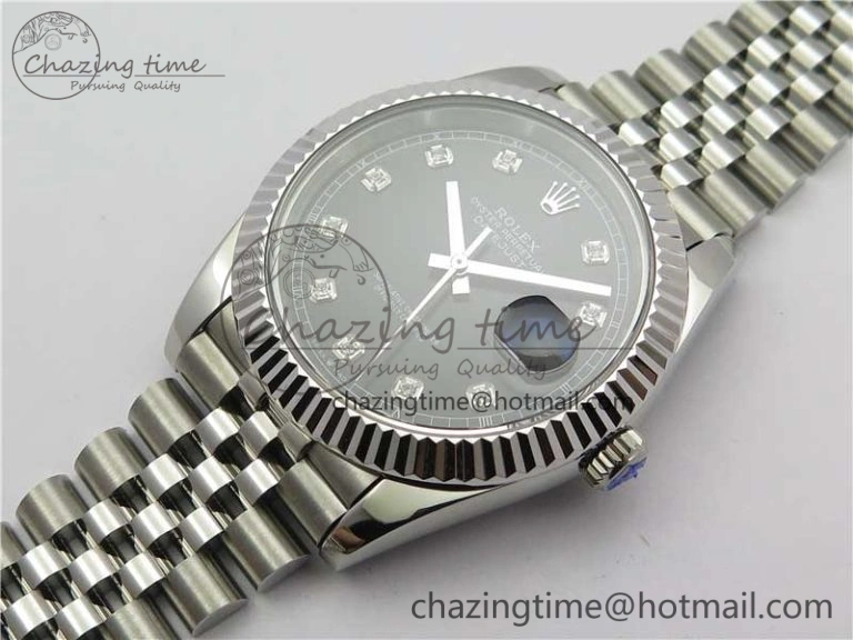 DateJust 41mm 126334 SS BP Maker 1:1 Best Edition New Version Black Crystal Dial on Jubilee Bracelet