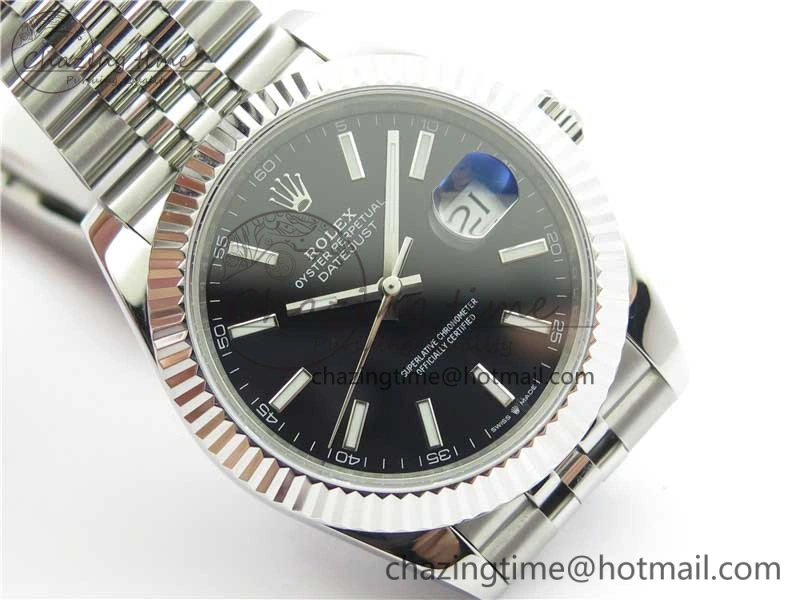 DateJust 41mm 126334 SS BP Maker 1:1 Best Edition New Version Black Dial on Jubilee Bracelet