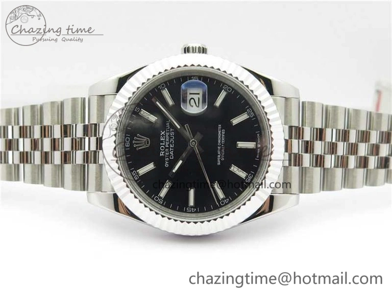 DateJust 41mm 126334 SS BP Maker 1:1 Best Edition New Version Black Dial on Jubilee Bracelet