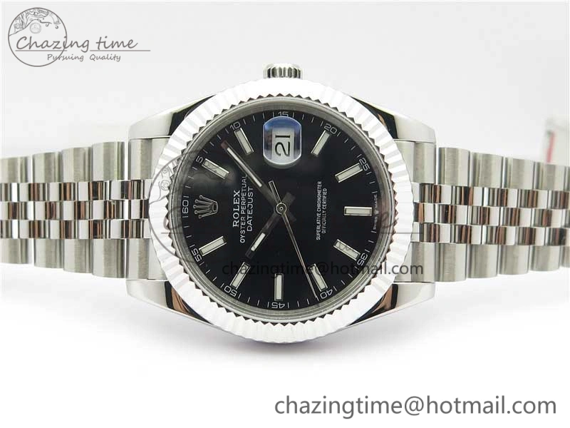 DateJust 41mm 126334 SS BP Maker 1:1 Best Edition New Version Black Dial on Jubilee Bracelet