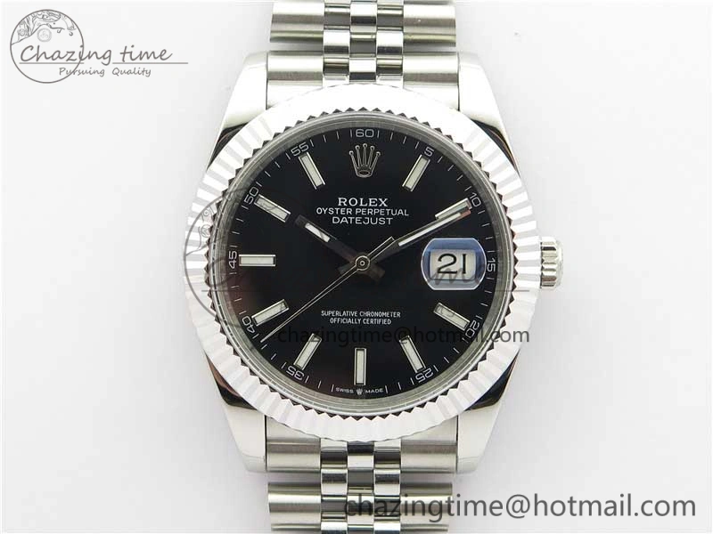 DateJust 41mm 126334 SS BP Maker 1:1 Best Edition New Version Black Dial on Jubilee Bracelet