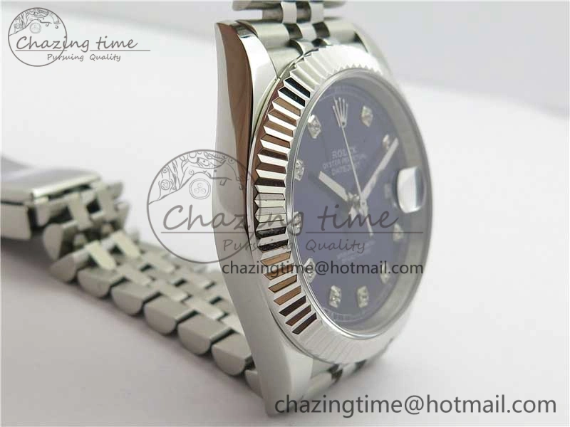 DateJust 41mm 126334 SS BP Maker 1:1 Best Edition New Version Blue Crystal Dial on Jubilee Bracelet