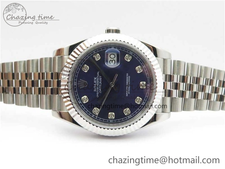 DateJust 41mm 126334 SS BP Maker 1:1 Best Edition New Version Blue Crystal Dial on Jubilee Bracelet