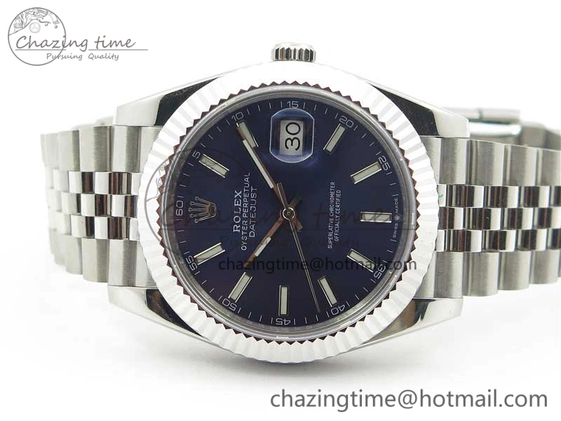 DateJust 41mm 126334 SS BP Maker 1:1 Best Edition New Version Blue Dial on Jubilee Bracelet