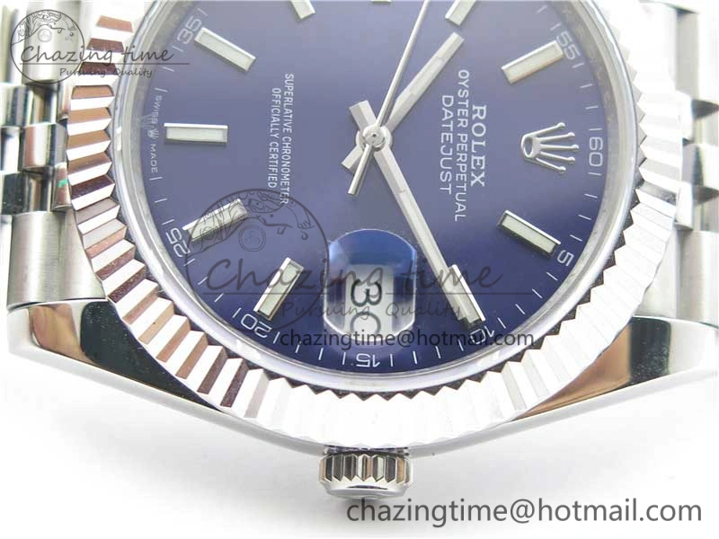 DateJust 41mm 126334 SS BP Maker 1:1 Best Edition New Version Blue Dial on Jubilee Bracelet