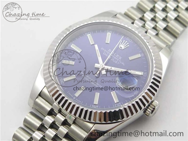 DateJust 41mm 126334 SS BP Maker 1:1 Best Edition New Version Blue Dial on Jubilee Bracelet