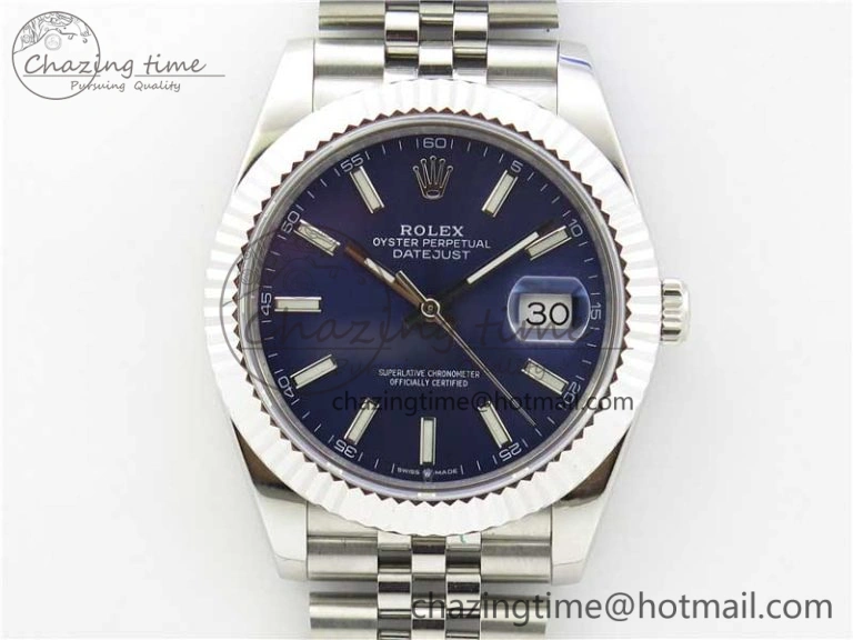 DateJust 41mm 126334 SS BP Maker 1:1 Best Edition New Version Blue Dial on Jubilee Bracelet