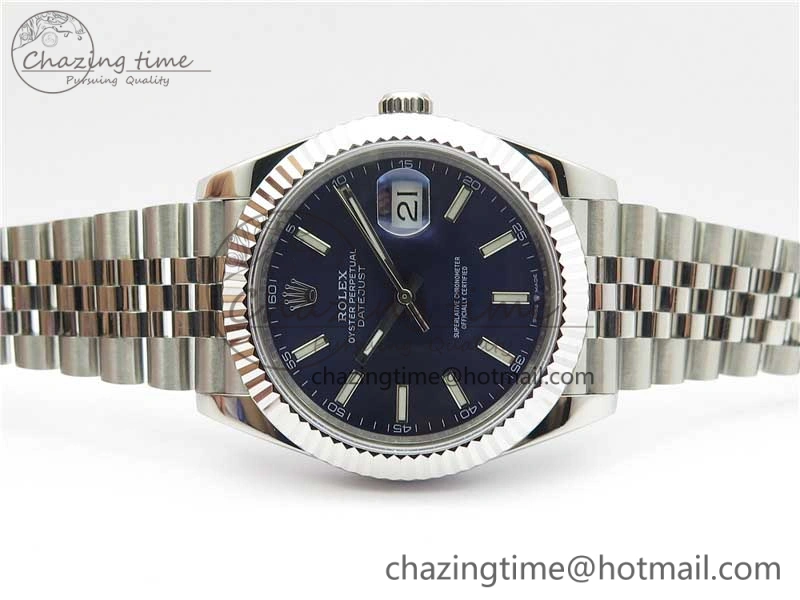 DateJust 41mm 126334 SS BP Maker 1:1 Best Edition New Version Blue Dial on Jubilee Bracelet
