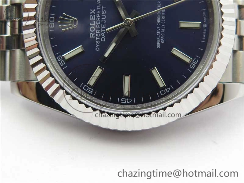 DateJust 41mm 126334 SS BP Maker 1:1 Best Edition New Version Blue Dial on Jubilee Bracelet