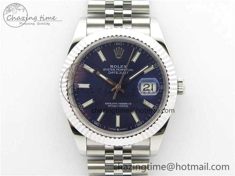 DateJust 41mm 126334 SS BP Maker 1:1 Best Edition New Version Blue Dial on Jubilee Bracelet