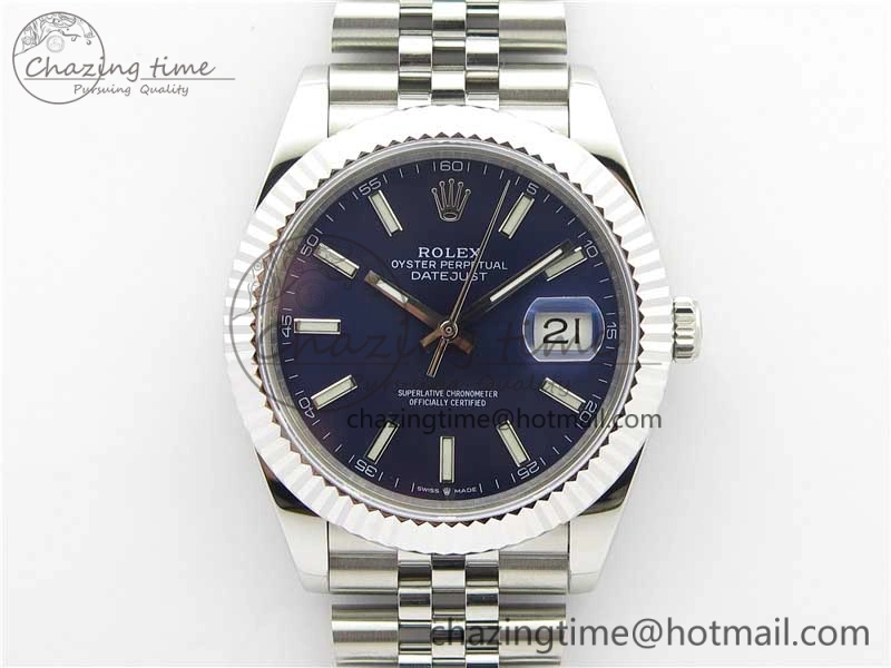 DateJust 41mm 126334 SS BP Maker 1:1 Best Edition New Version Blue Dial on Jubilee Bracelet