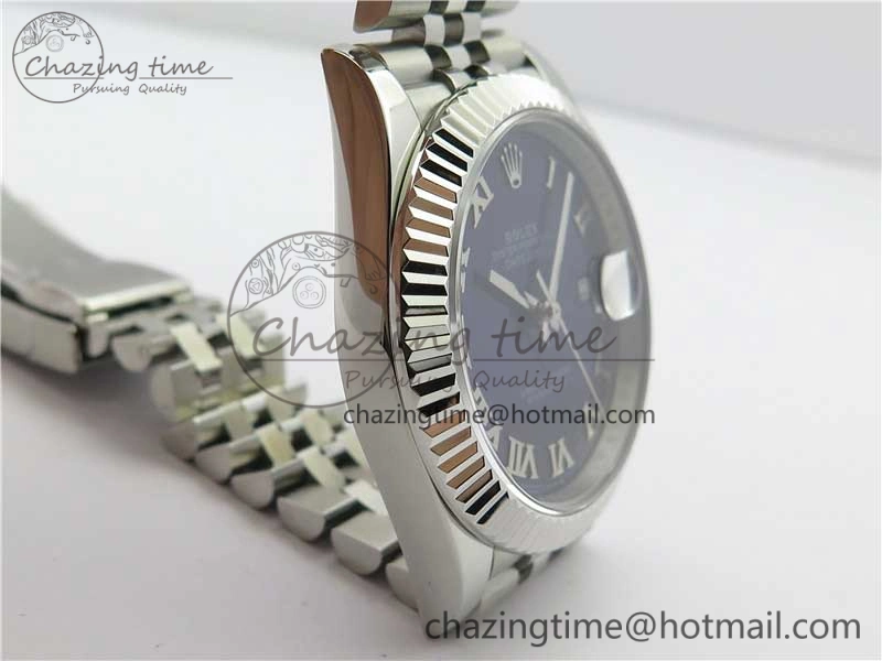 DateJust 41mm 126334 SS BP Maker 1:1 Best Edition New Version Blue Roman Dial on Jubilee Bracelet