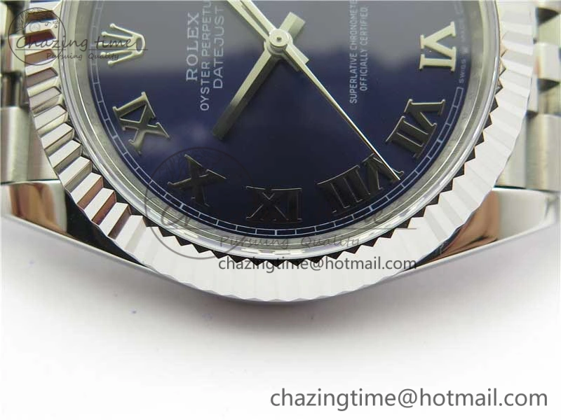 DateJust 41mm 126334 SS BP Maker 1:1 Best Edition New Version Blue Roman Dial on Jubilee Bracelet