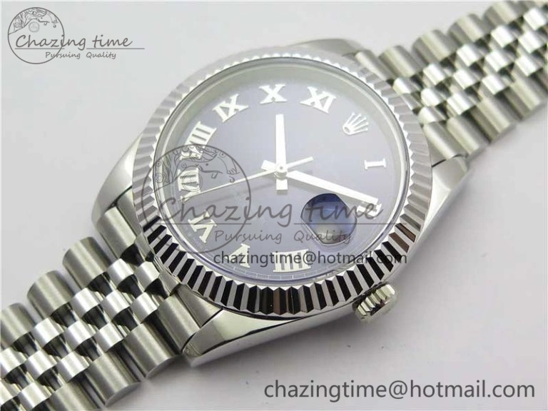 DateJust 41mm 126334 SS BP Maker 1:1 Best Edition New Version Blue Roman Dial on Jubilee Bracelet