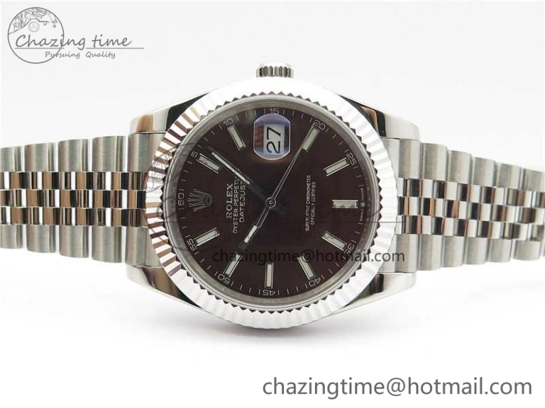 DateJust 41mm 126334 SS BP Maker 1:1 Best Edition New Version Brown Dial on Jubilee Bracelet