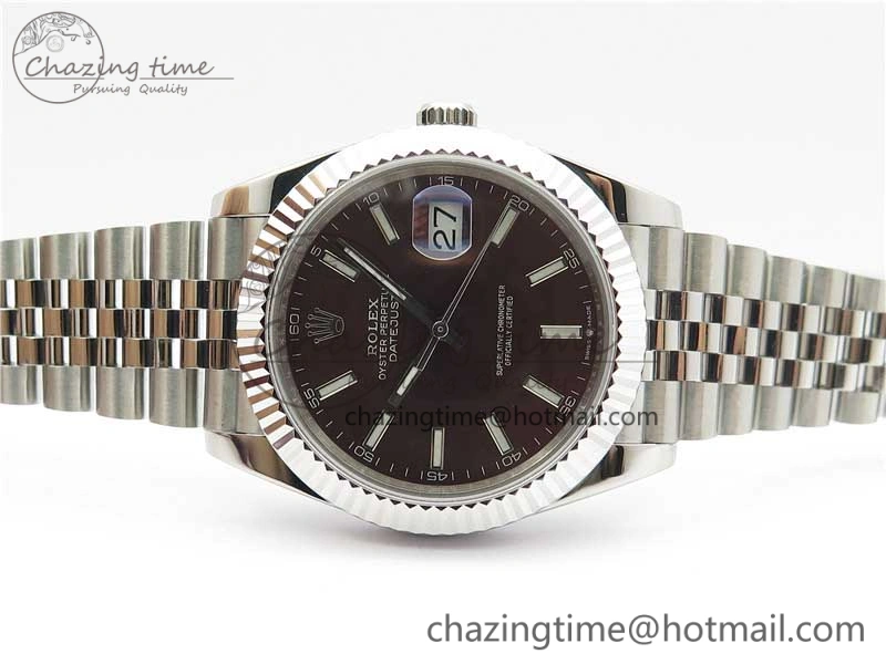 DateJust 41mm 126334 SS BP Maker 1:1 Best Edition New Version Brown Dial on Jubilee Bracelet