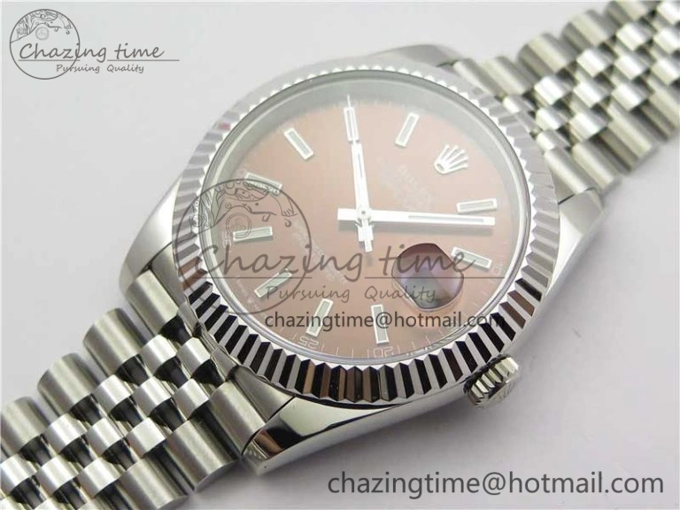 DateJust 41mm 126334 SS BP Maker 1:1 Best Edition New Version Brown Dial on Jubilee Bracelet