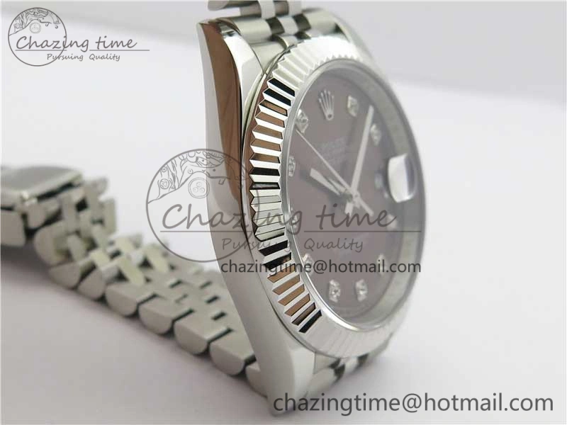 DateJust 41mm 126334 SS BP Maker 1:1 Best Edition New Version Gray Crystal Dial on Jubilee Bracelet