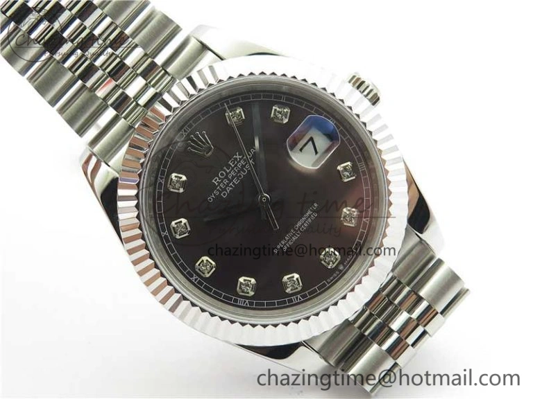 DateJust 41mm 126334 SS BP Maker 1:1 Best Edition New Version Gray Crystal Dial on Jubilee Bracelet