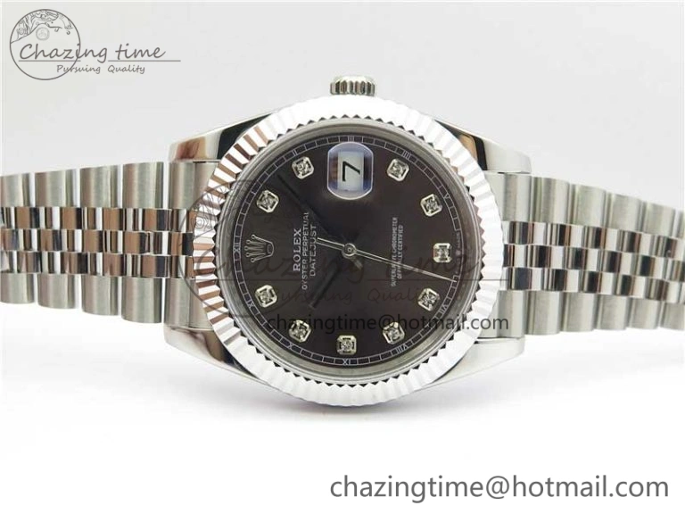 DateJust 41mm 126334 SS BP Maker 1:1 Best Edition New Version Gray Crystal Dial on Jubilee Bracelet