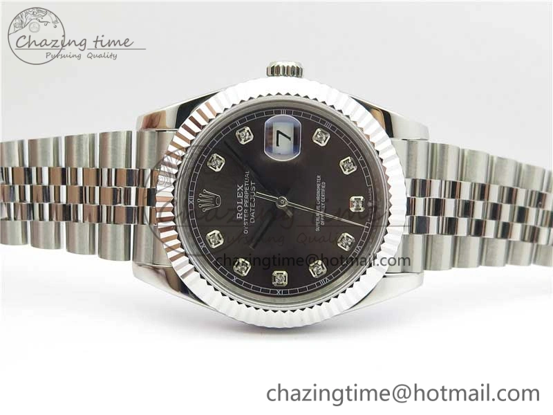DateJust 41mm 126334 SS BP Maker 1:1 Best Edition New Version Gray Crystal Dial on Jubilee Bracelet