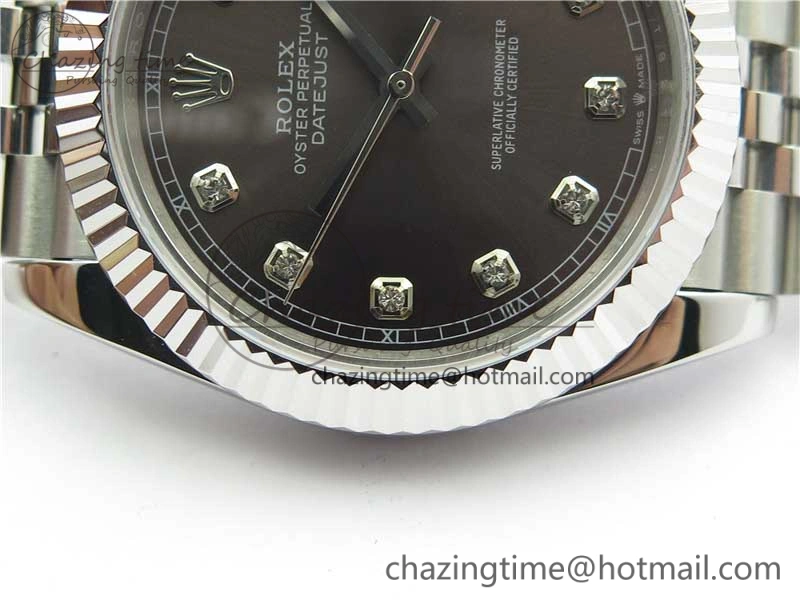 DateJust 41mm 126334 SS BP Maker 1:1 Best Edition New Version Gray Crystal Dial on Jubilee Bracelet