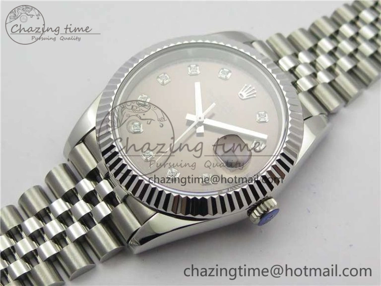 DateJust 41mm 126334 SS BP Maker 1:1 Best Edition New Version Gray Crystal Dial on Jubilee Bracelet