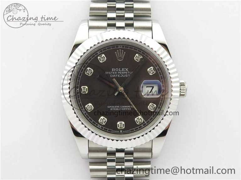 DateJust 41mm 126334 SS BP Maker 1:1 Best Edition New Version Gray Crystal Dial on Jubilee Bracelet