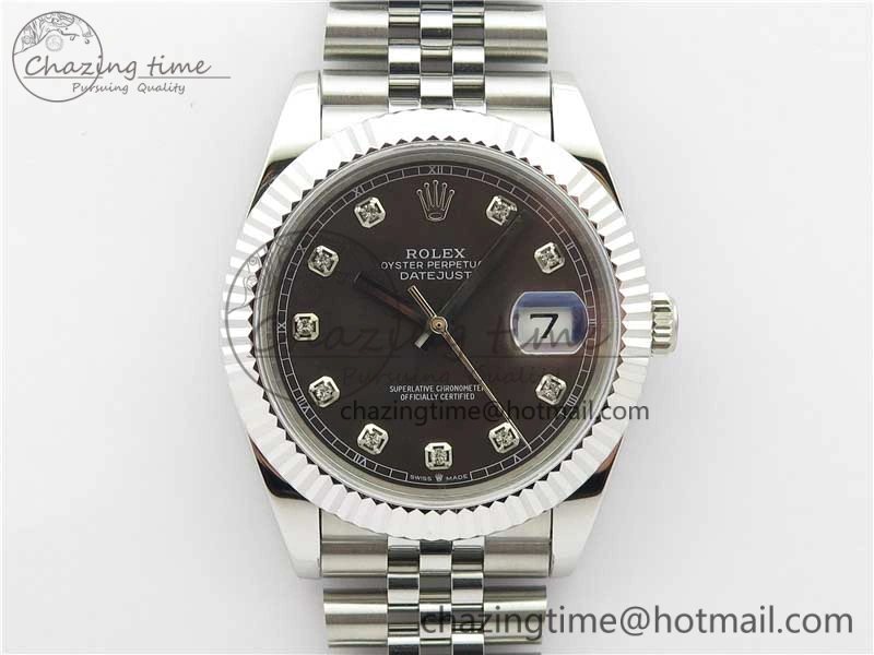 DateJust 41mm 126334 SS BP Maker 1:1 Best Edition New Version Gray Crystal Dial on Jubilee Bracelet