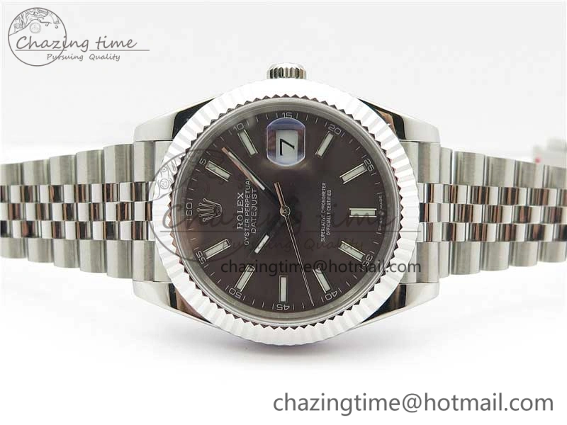 DateJust 41mm 126334 SS BP Maker 1:1 Best Edition New Version Gray Dial on Jubilee Bracelet