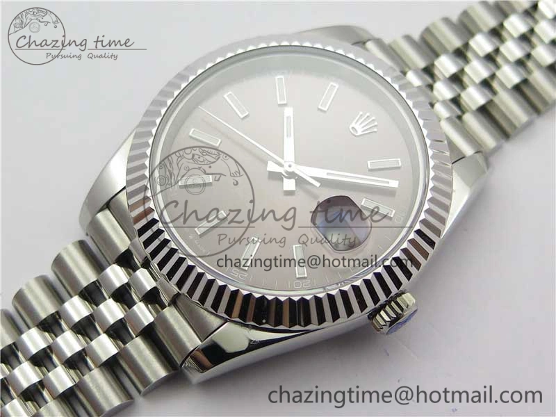 DateJust 41mm 126334 SS BP Maker 1:1 Best Edition New Version Gray Dial on Jubilee Bracelet