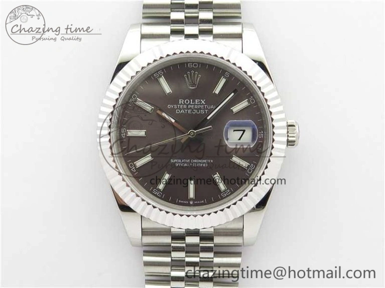 DateJust 41mm 126334 SS BP Maker 1:1 Best Edition New Version Gray Dial on Jubilee Bracelet