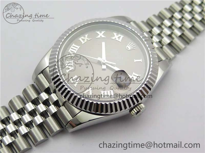 DateJust 41mm 126334 SS BP Maker 1:1 Best Edition New Version Gray Roman Dial on Jubilee Bracelet