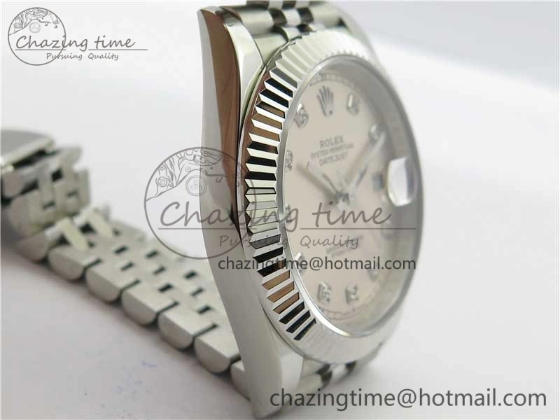 DateJust 41mm 126334 SS BP Maker 1:1 Best Edition New Version Silver Crystal Dial on Jubilee Bracelet