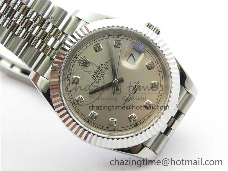 DateJust 41mm 126334 SS BP Maker 1:1 Best Edition New Version Silver Crystal Dial on Jubilee Bracelet